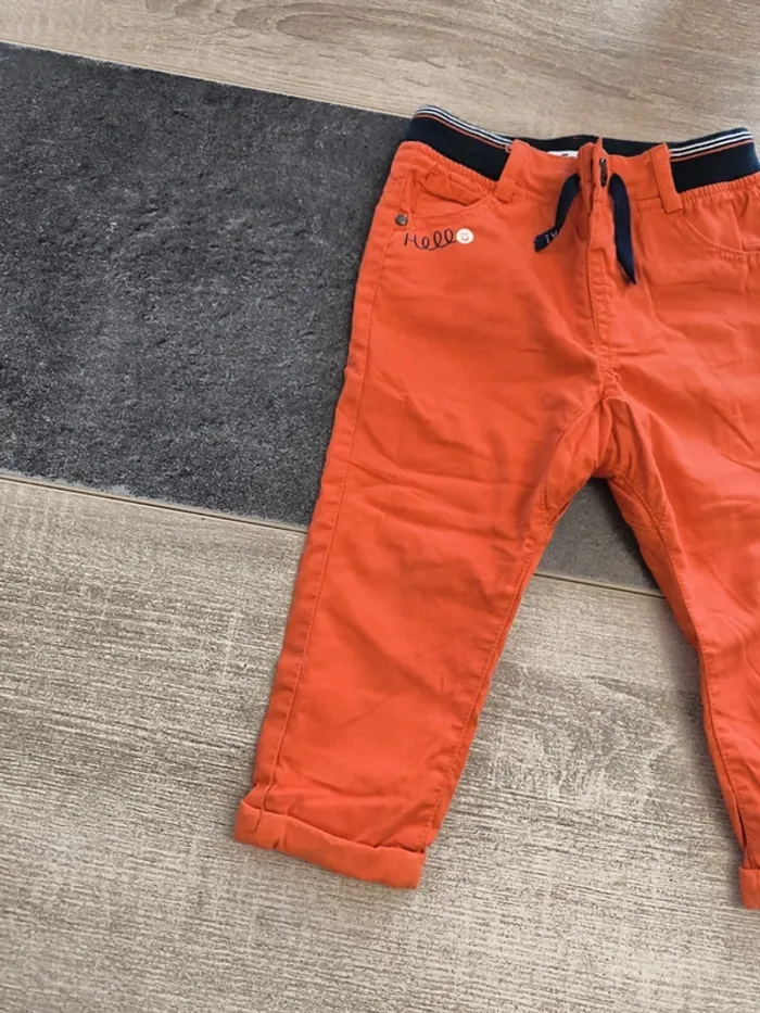 Pantalon coupe Chino doublé confortable garçon 18 mois Gémo - photo numéro 3