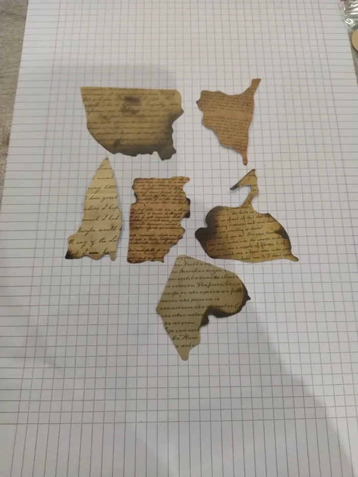 Lot de stickers motif vieux papier (lot b)