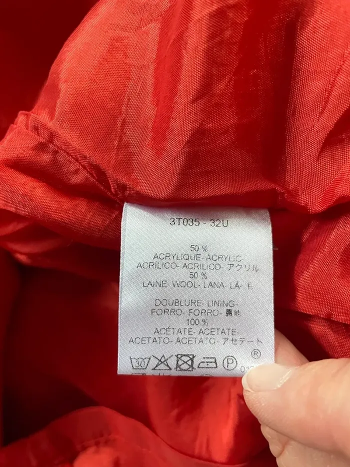Robe courte corail Caroll 40 laine - photo numéro 5