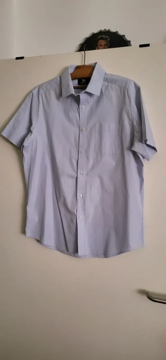Chemise homme bleu