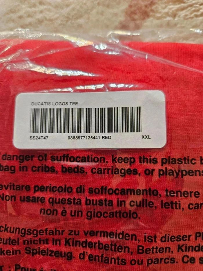 T-shirt Suprême x Ducati Taille xxl rouge - photo numéro 4