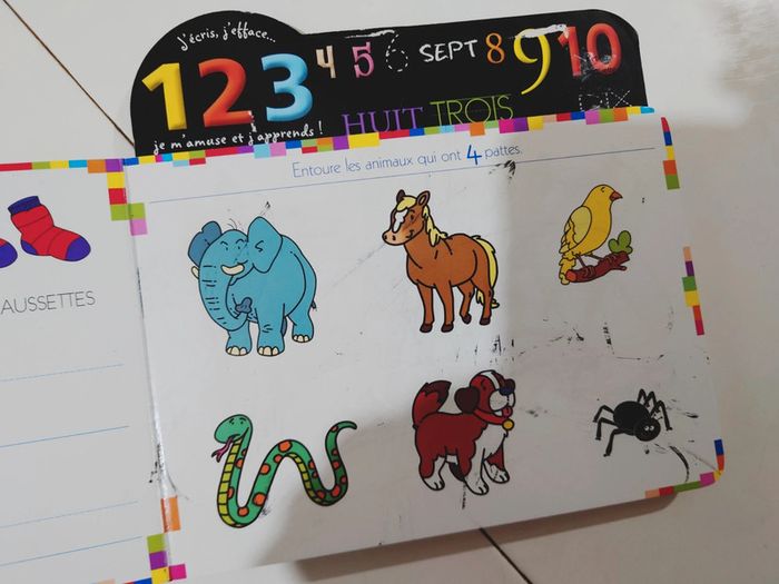 J'écris, j'efface - Les chiffres - livres Weleda - photo numéro 3