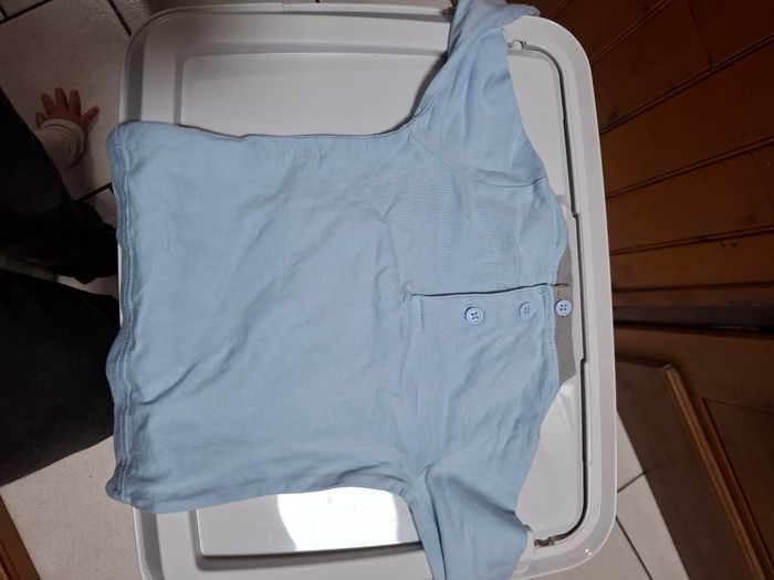 Tee-shirt bebe garcon bleu 6 mois - photo numéro 2