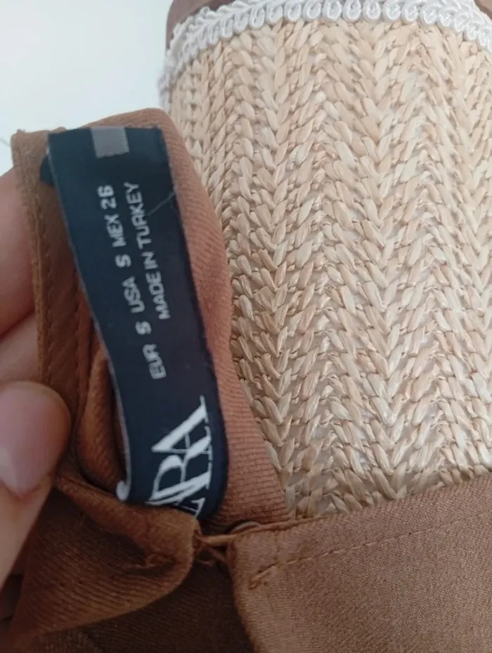 Robe courte Zara s femme camel robe habillé classe - photo numéro 7