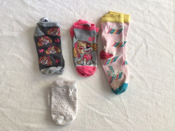 Lot 4 paires chaussettes fille