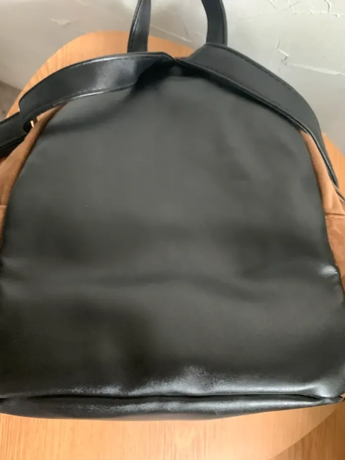 Sac à main marron velours motif - photo numéro 4