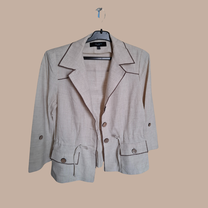 Tailleur pantacourt beige - photo numéro 2