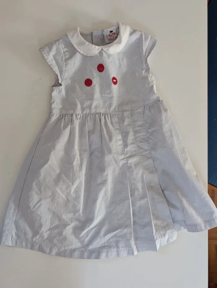 Robe bleu ciel habillée chic Coudemail 18 mois - photo numéro 5