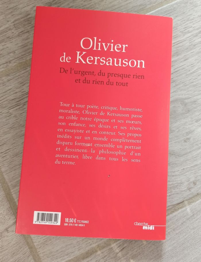 🛟 Livre de l'urgence, du presque rien et du rien du tout d'Olivier de Kersauson 🛟 - photo numéro 2