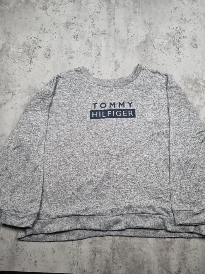Sweat gris Tommy Hilfiger – Taille XXL Femme (mesures en photos) - photo numéro 3