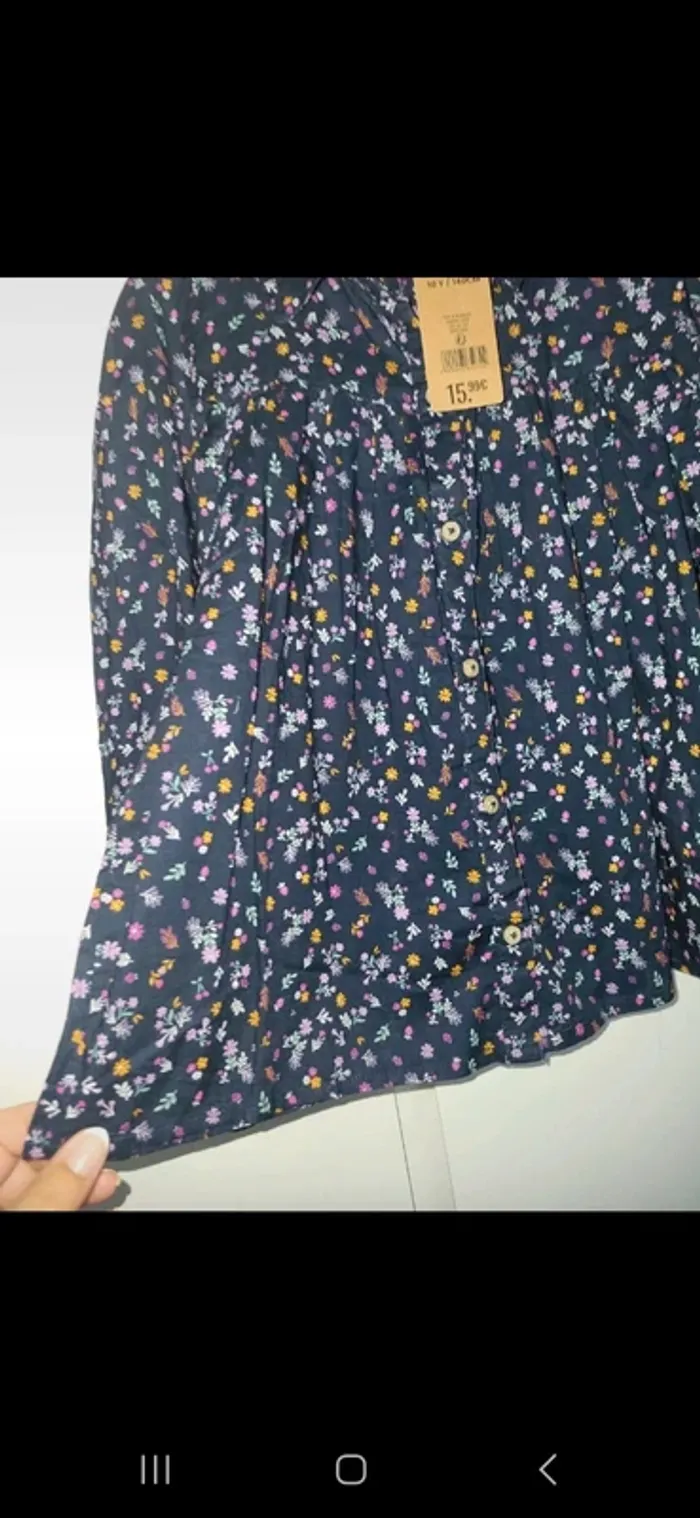 Blouse mauve à fleur tao - photo numéro 4