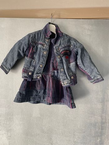 Ensemble robe et veste en jean Petit Boy taille 2 ans 