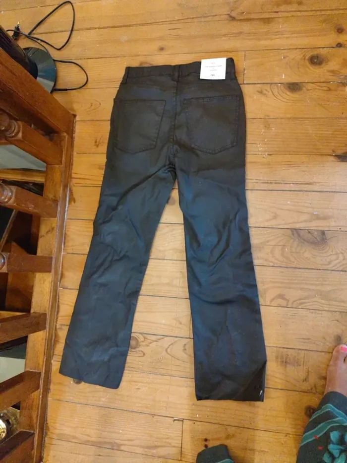 Jean flare Zara marron foncé enduit 5 poches 34 neuf - photo numéro 8