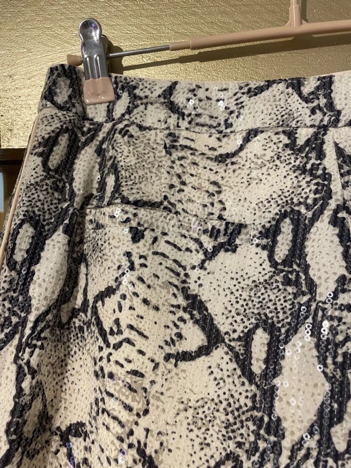 Pantalon imprimé python à sequins See U Soon taille 36 - photo numéro 8