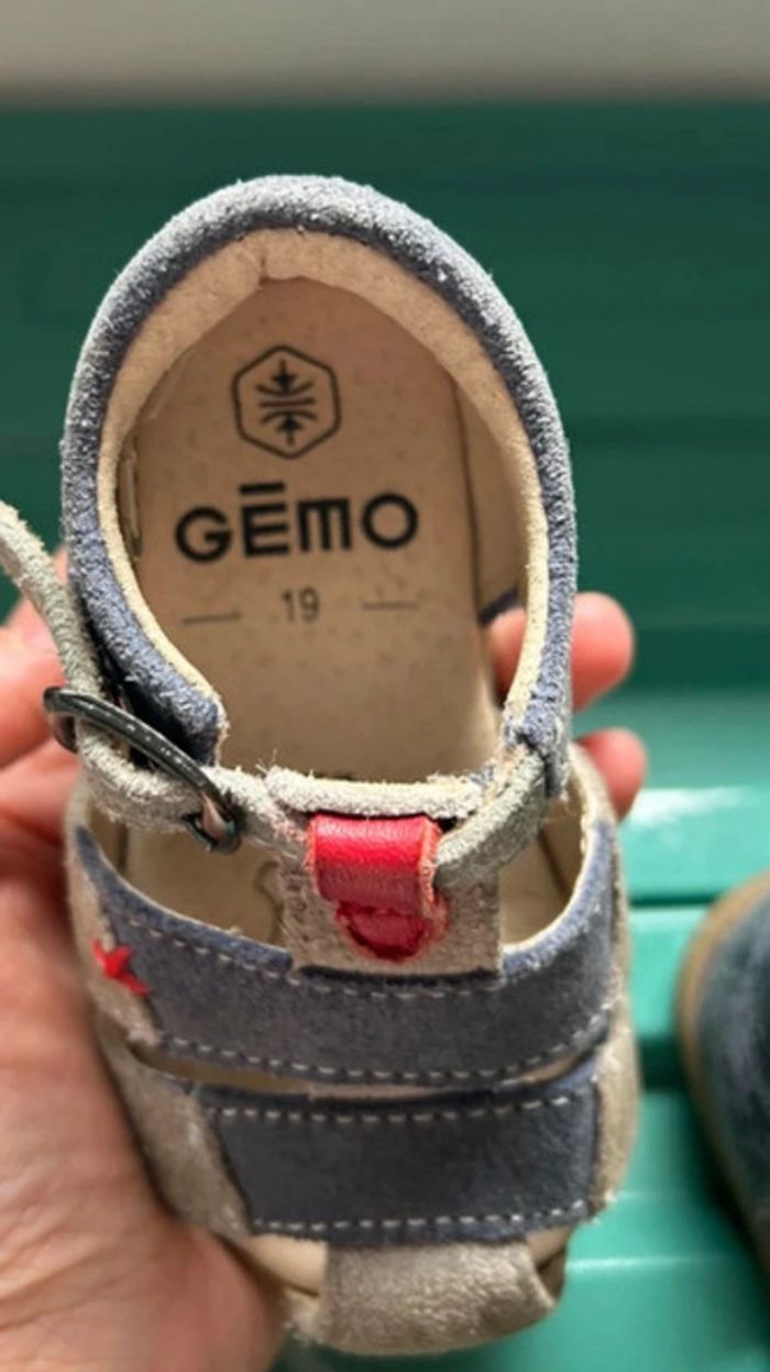 👣 Sandales bébé cuir – Taille 19 – Gémo - photo numéro 5