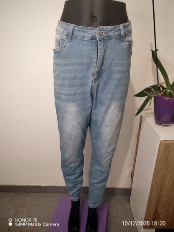 Jeans mom taille haute