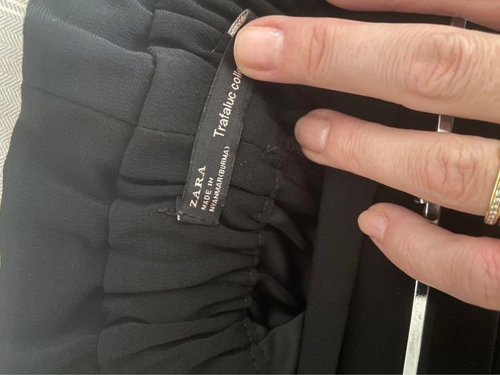 Pantalon léger d’été noir Zara jambes larges court - photo numéro 7