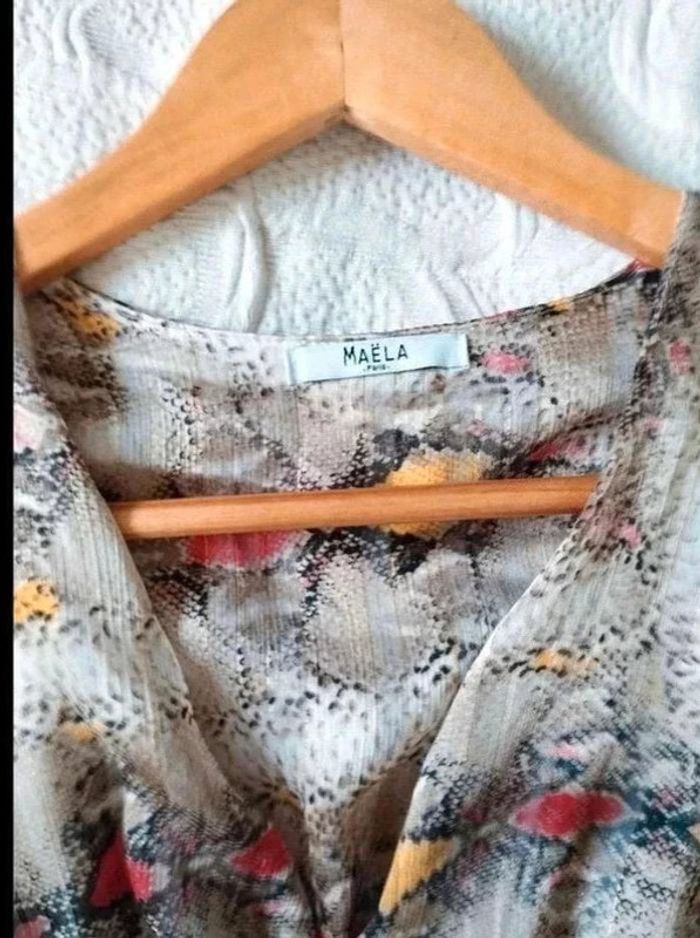 Robe longue  -  Made in  France  -  Motifs reptile  - Maëla  Paris  -  36  -  Parfait état - photo numéro 6
