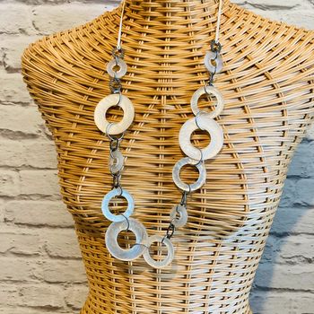 Collier long | vintage | blanc 🌿