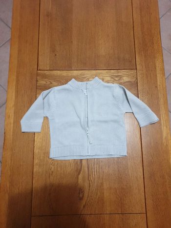 Gilet zippé bébé 1 mois
