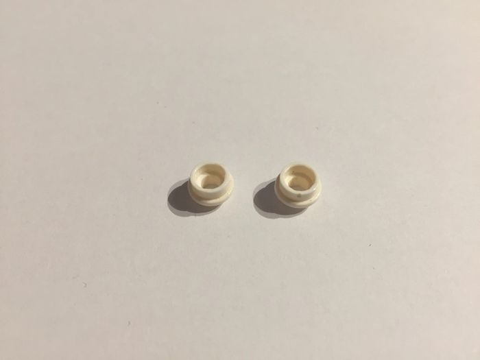 lot x2 Assiette ronde 1x1 avec goujon ouvert blanc 85861 pièce détachée Lego #A49 - photo numéro 2