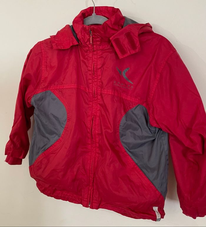 Veste Polaire Coupe-Vent Rouge garçon taille 6 ans Domyos décathlon - photo numéro 3