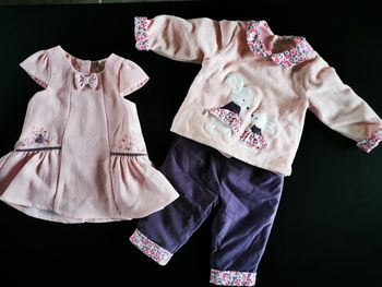 Duo rose pâle_ fille_ 3 mois