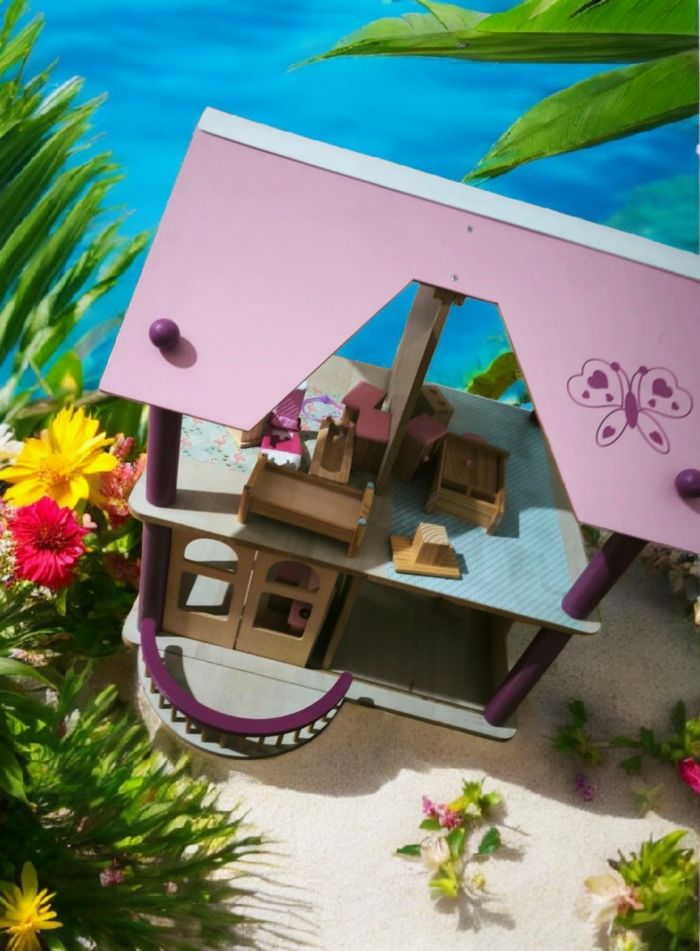 Maison de poupée en bois - photo numéro 2