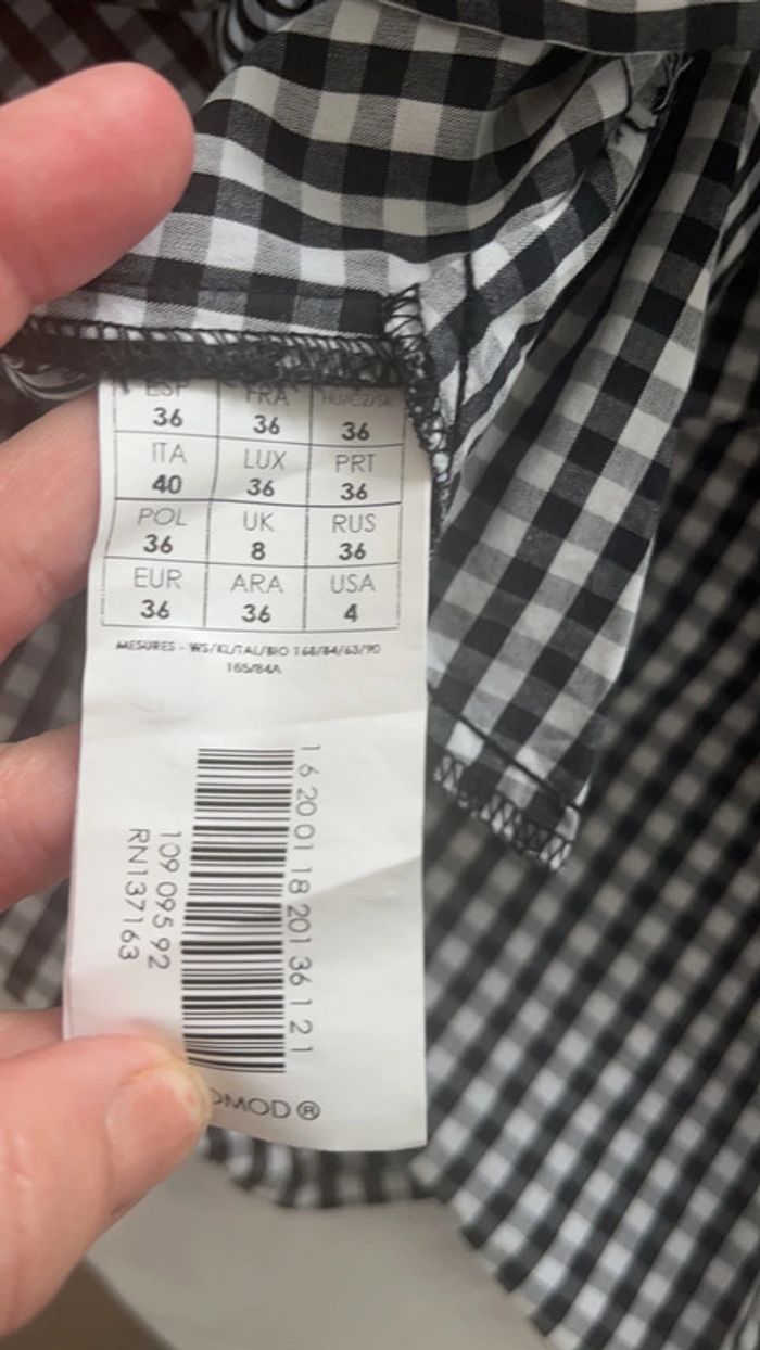 Robe chemise vichy Promod S comme neuve - photo numéro 7