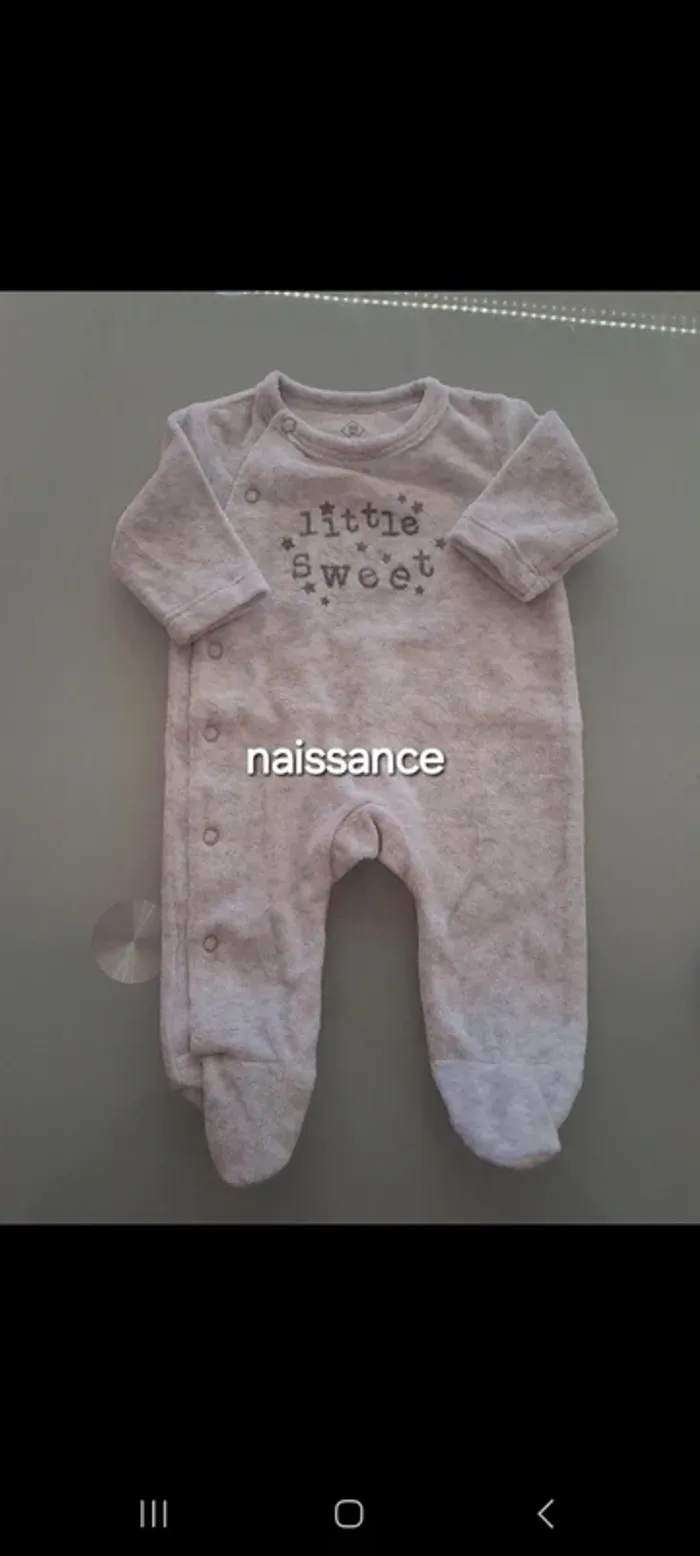 Pyjama gris naissance