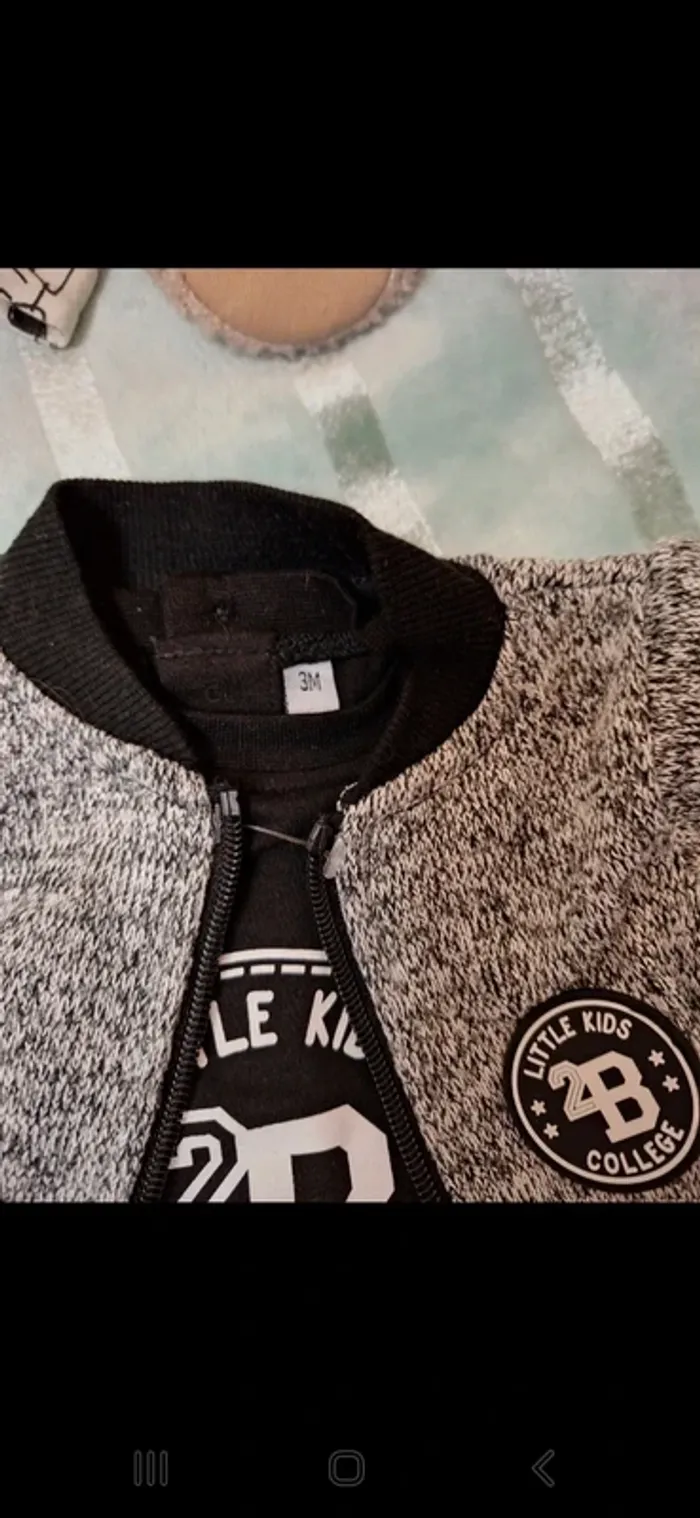 Ensemble pantalon,  tee-shirt et gilet, 3 mois - photo numéro 2