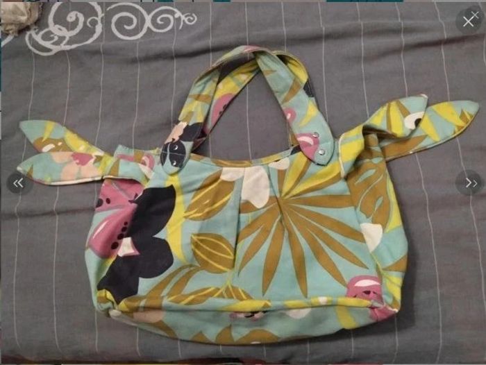 Sac d'été en toile motif tropical Morgan