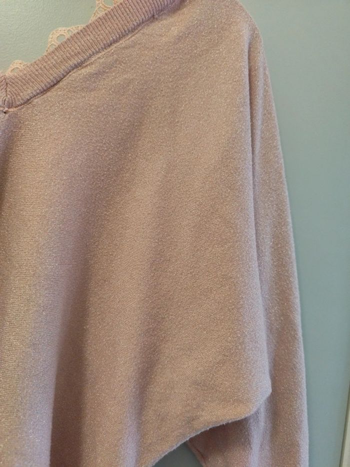 Pull rose pailletée - photo numéro 4