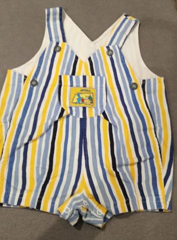 Salopette short «afrika» 3 mois