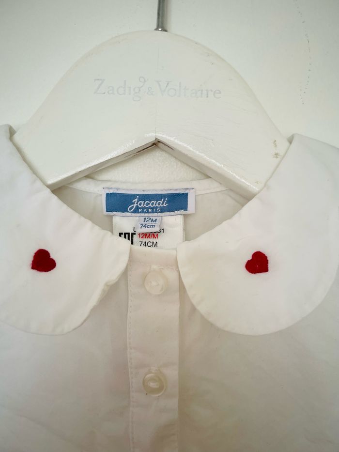 Blouse chemisier fille blanche Jacadi 12 mois 1 an - photo numéro 7