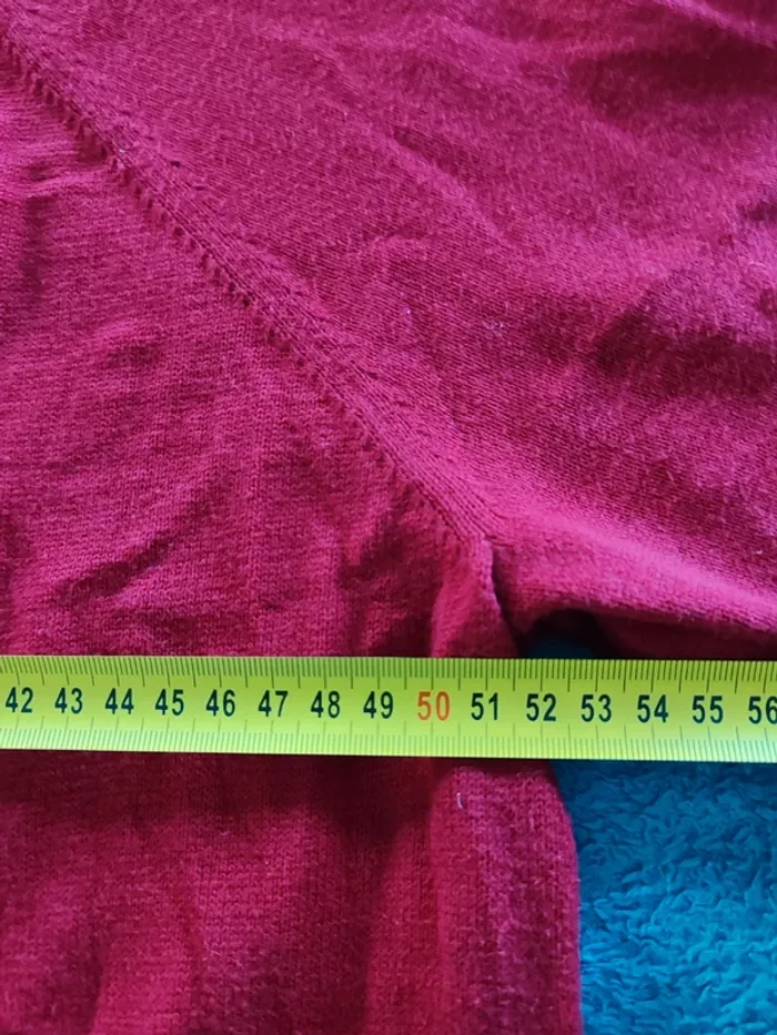 Pull Lauren Ralph Lauren col bateau rouge – taille M FR 38/40 – détail sangle cuir - photo numéro 6
