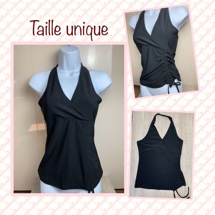 Dos nu habillé noir - taille unique