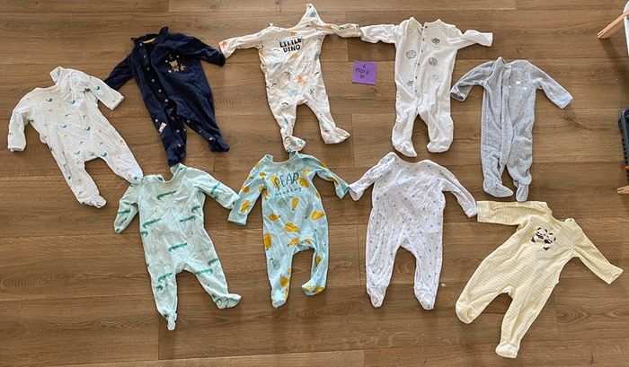 Lot 10 pyjamas bene manches longues 6 mois
