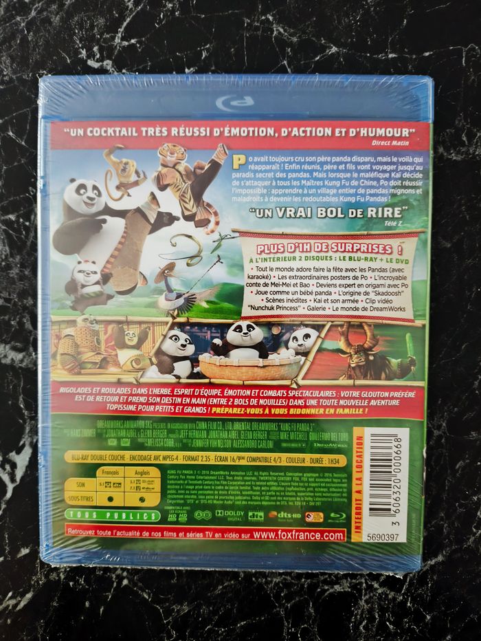 Kung-fu Panda 3 (neuf) en Blu-ray - photo numéro 2
