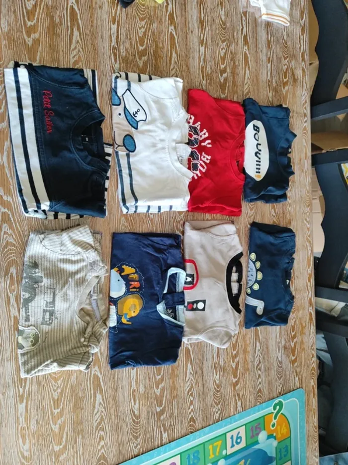 🍁 lot de 10 teeshirts manches longues taille 6 mois 🍁