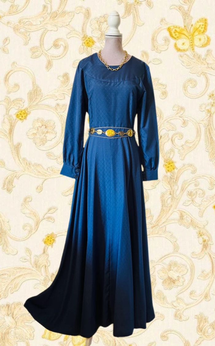 💙Magnifique longue robe bleue vintage style médiéval féerique fairycore medieval blue dress💙 - photo numéro 10