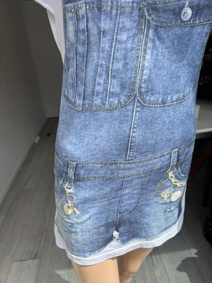 Tee-shirts imprimés salopette à strass boutique parisienne - photo numéro 6