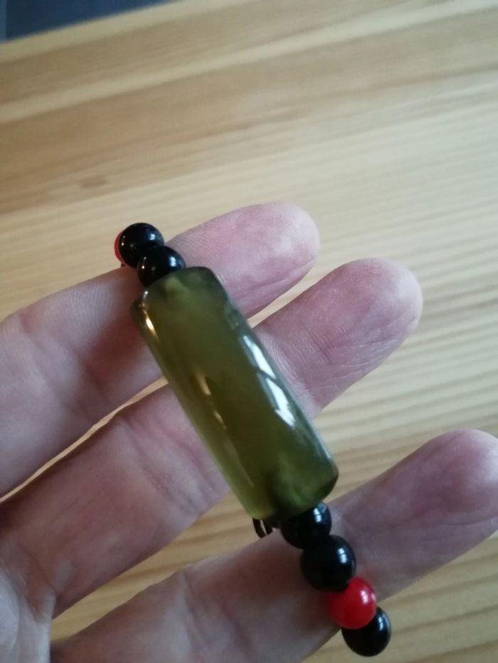 Bracelet en perles de verre et pierre naturelle - photo numéro 2