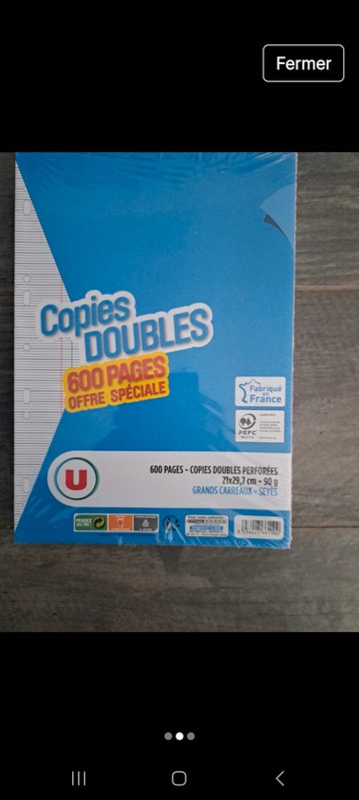 Lot 600 copies doubles U - photo numéro 2