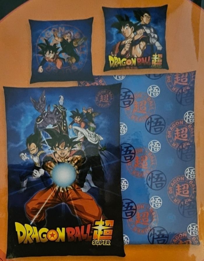 Parure de lit simple (housse de couette + taie d'oreiller) - Dragon Ball Super