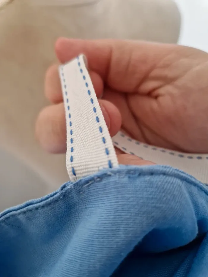 Robe camaïeu bleu lin et coton taille 40 - photo numéro 6