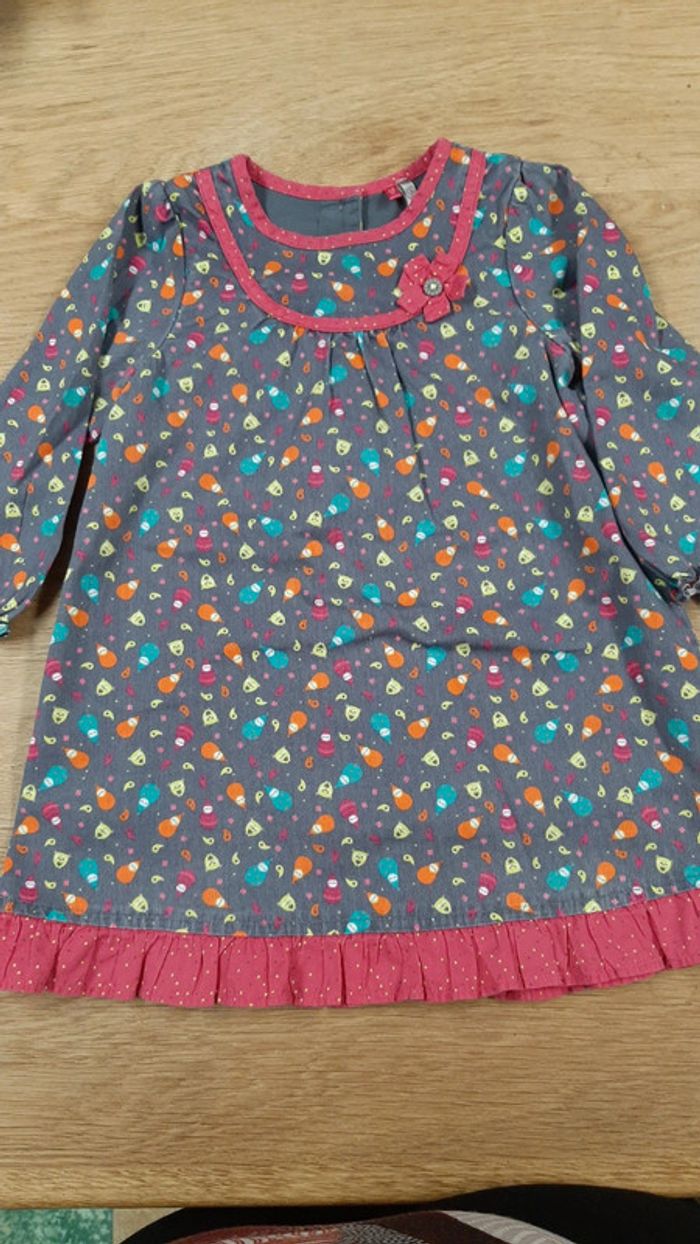 Robe longue manche velour