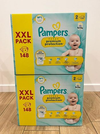 Lot 2 Packs XXL - 296 Couches Pampers Premium Protection T2