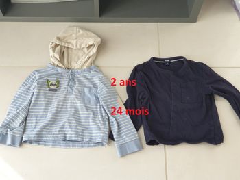 2 t shirt manche longue 2 ans 24 mois