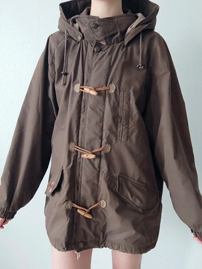 Duffle-coat marron capuche amovible vintage / Goanna American Flavor - 40/L à 42/XL - photo numéro 6